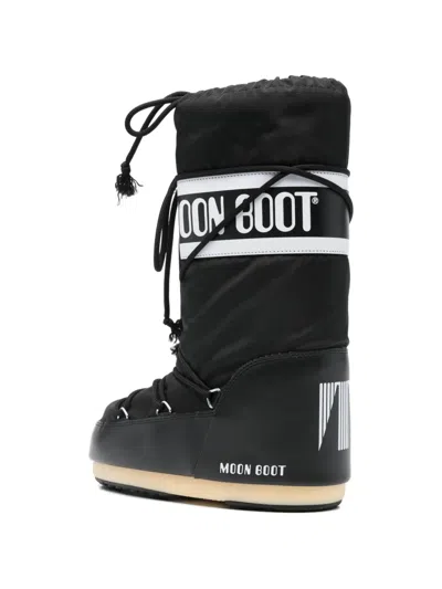 Moon Boot Icon High Nylon Boots In Black