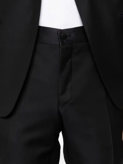 Canali Logo-patch Single-breasted Dinner Suit In Blue