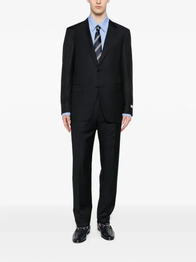 Canali Single-breasted Suit In Black