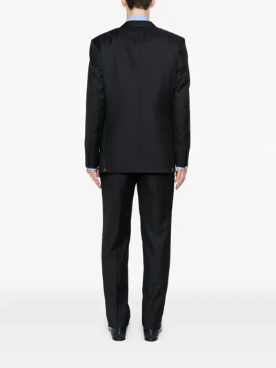Canali Single-breasted Suit In Black