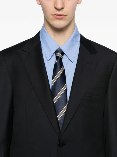 Canali Single-breasted Suit In Black