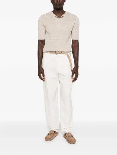Lardini Buttoned T-shirt In Neutral