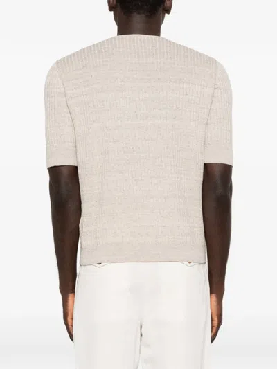 Lardini Buttoned T-shirt In Neutral