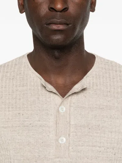 Lardini Buttoned T-shirt In Neutral
