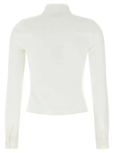 Balenciaga Long-sleeved Corseted Shirt In White