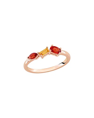 Rina Limor Silver 0.59 Ct. Tw. Multi-color Sapphire Three-stone Ring In Multi