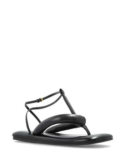 Givenchy Boudoir Bicolor Thongs In Nappa Leather In Black