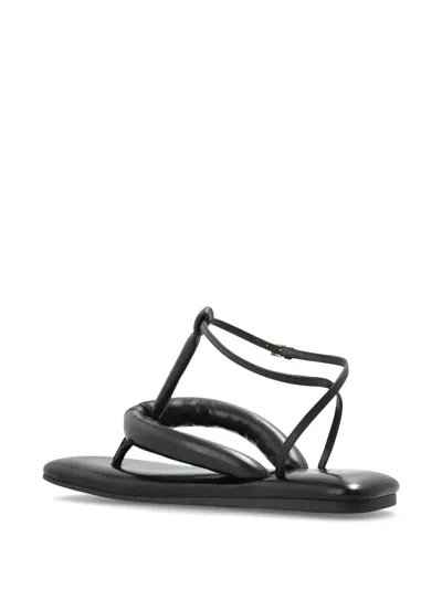 Givenchy Boudoir Bicolor Thongs In Nappa Leather In Black