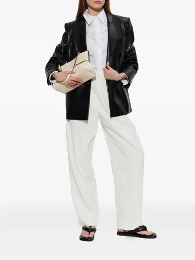 Givenchy Boudoir Bicolor Thongs In Nappa Leather In Black