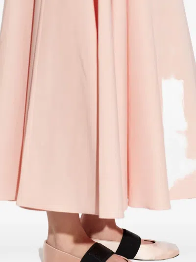 Givenchy Logo-patch Elasticated-strap Ballet Flats In Pink