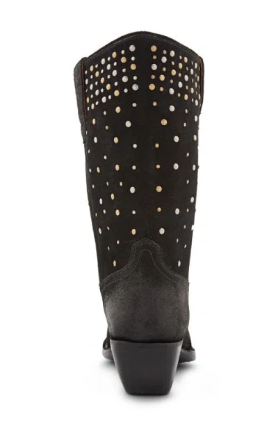 Frye Sacha Mid Stud Suede Boot In Brown