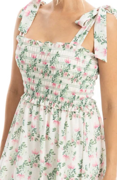 Max Studio Print Tie Strap Maxi Dress In Multi