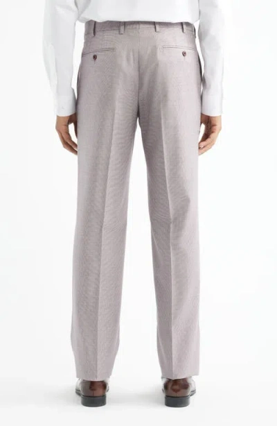 Zanella Devon Flat Front Plaid Wool Dress Pants In Multi