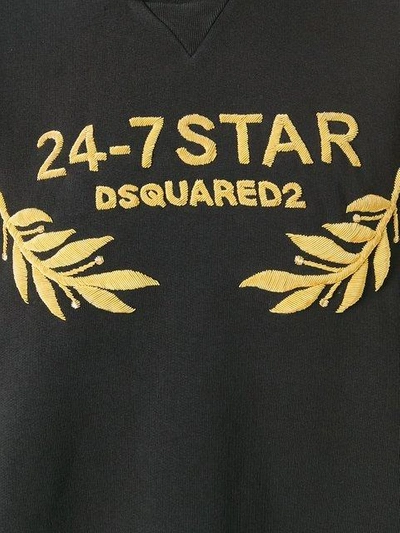 Shop Dsquared2 24-7 Logo Sweatshirt In Black