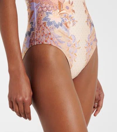Zimmermann Indra Printed Swimsuit In Multi
