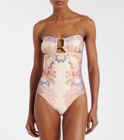 Zimmermann Indra Printed Swimsuit In Multi