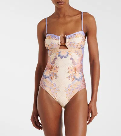 Zimmermann Indra Printed Swimsuit In Multi