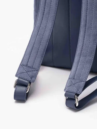Orciani Laio Suede Zip Backpack In Blue
