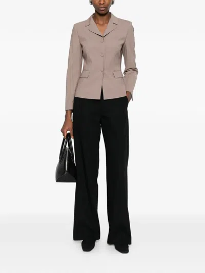 Tagliatore Patch Pocket Wool Blazer In Brown