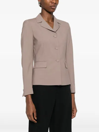 Tagliatore Patch Pocket Wool Blazer In Brown