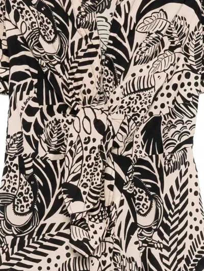 Poupette St Barth Eren Tie Front Maxi Dress In Black