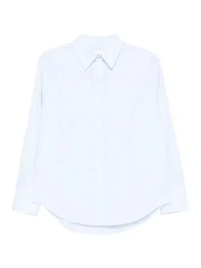 Sa Su Phi Light Blue Cotton Blouse In Blue