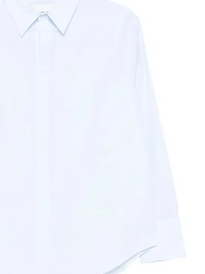 Sa Su Phi Light Blue Cotton Blouse In Blue