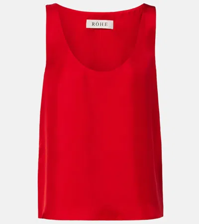 Rohe Silk-satin Tank In Red