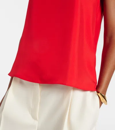 Rohe Silk-satin Tank In Red
