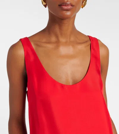 Rohe Silk-satin Tank In Red