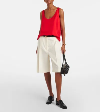Rohe Silk-satin Tank In Red