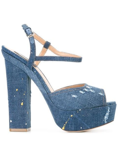 Shop Dsquared2 Ziggy Sandals In Blue