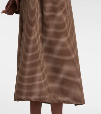 Rohe Checked Belted Coat In Brown