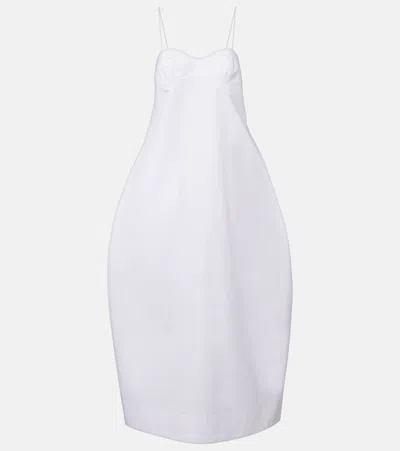 Rohe Bustier Voluminous Maxi Dress In White