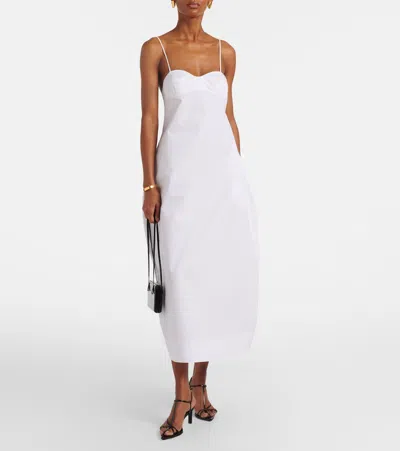Rohe Bustier Voluminous Maxi Dress In White