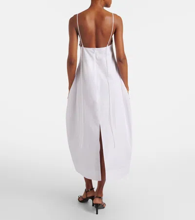 Rohe Bustier Voluminous Maxi Dress In White