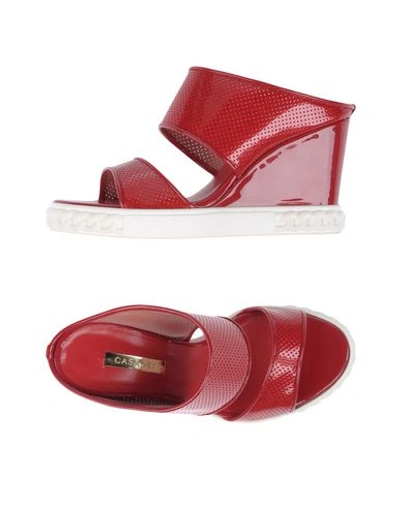 Shop Casadei Sandals In Red