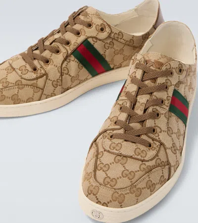 Gucci Stretch Gg Canvas Low-top Sneakers In Multi