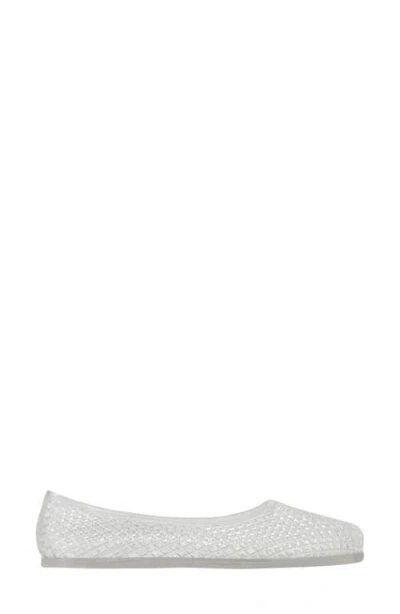 Ancient Greek Sandals Mesh Ballerina Flats Transparent Rubber Design In Transparent