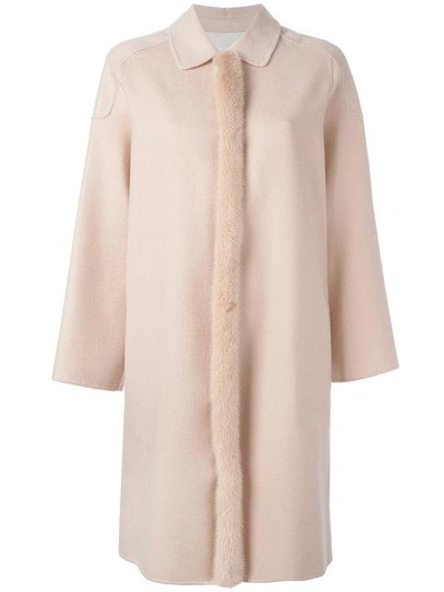 Shop Agnona Fur Trim Coat