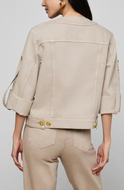L'agence Anouk Collarless Jacket In Neutral