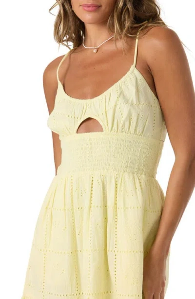 O'neill Adelaide Cutout Minidress In Yellow