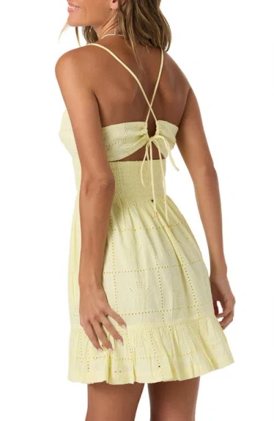O'neill Adelaide Cutout Minidress In Yellow