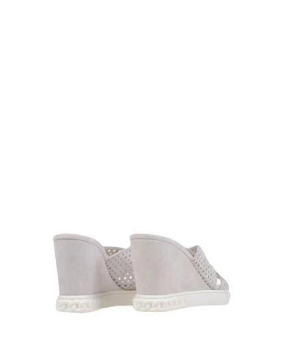 Shop Casadei Sandals In Light Grey
