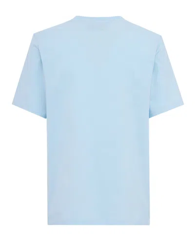 Fiorucci T-shirt Poodle Light Blue In Blue