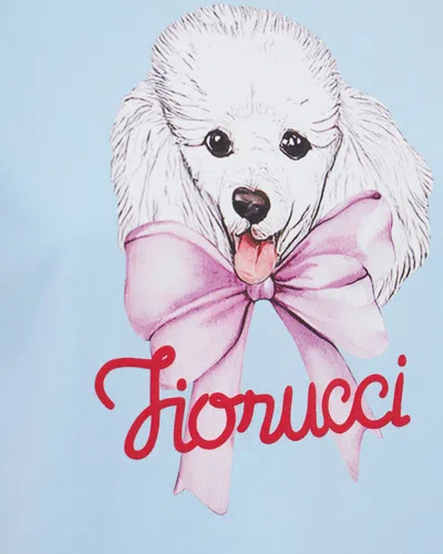 Fiorucci T-shirt Poodle Light Blue In Blue