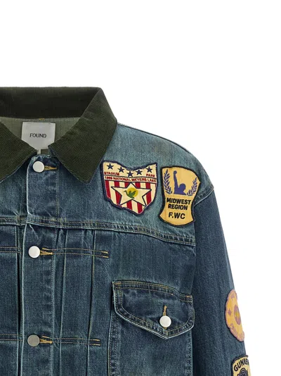 Found Patchwork Denim Jacket In Blue