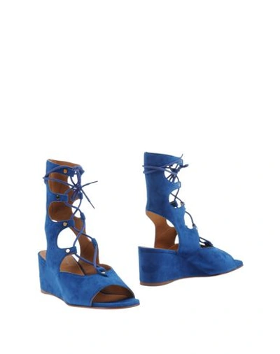 Shop Chloé Sandals In Pastel Blue