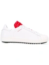 Moncler Joachim Quilted Shell And Leather Sneakers - White In Bianco/rosso