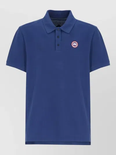 Canada Goose Beckley Polo Shirt Short Sleeve Collar In Blue